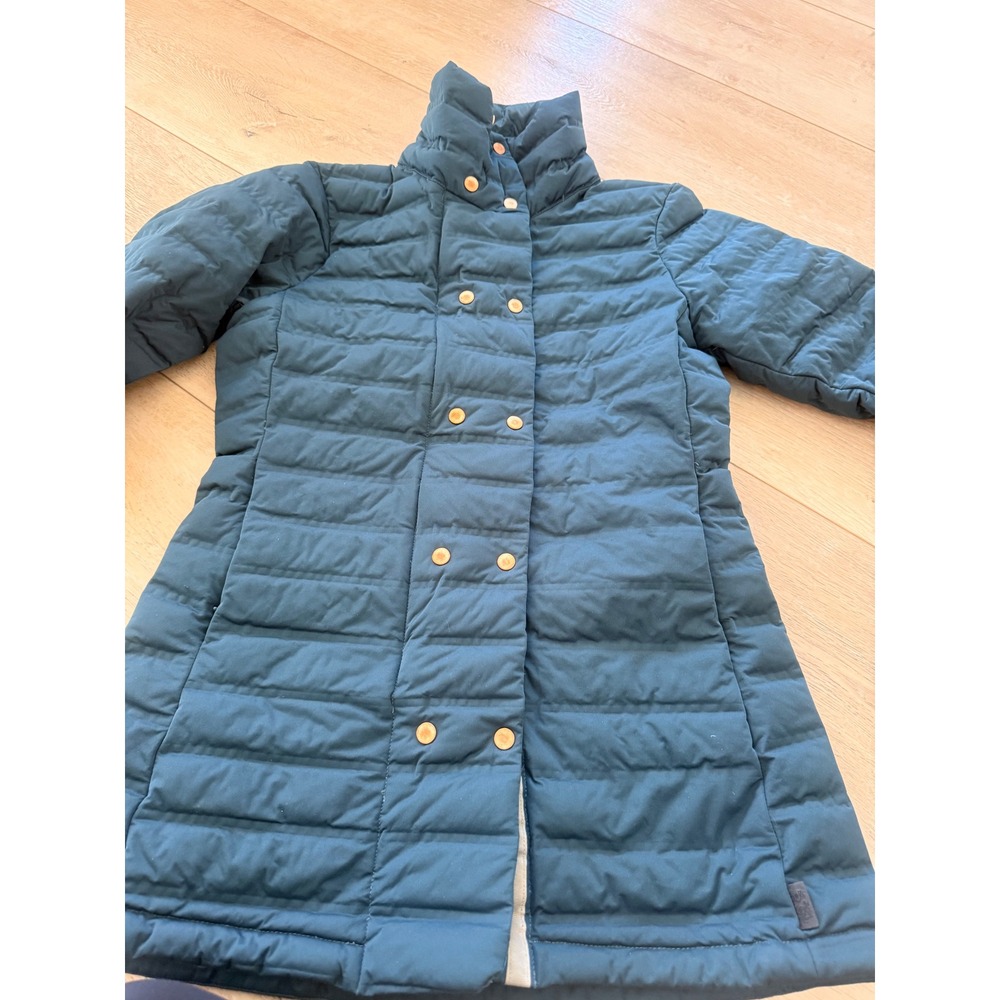 Mountain Hardwear StretchDown Parka Jacket Teal Green Womens Small Puffer Coat